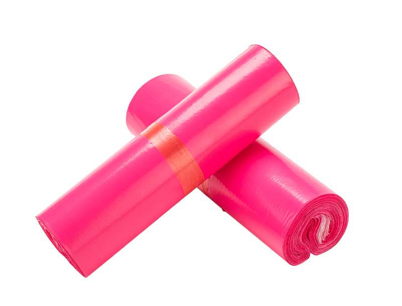 康乐玫红色快递袋-02